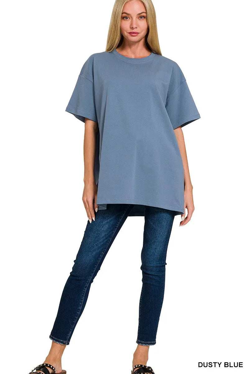 Zenana Cotton Round Neck Top & Legging Set - Trendsi - Flyclothing LLC