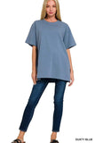 Zenana Cotton Round Neck Top & Legging Set - Trendsi - Flyclothing LLC