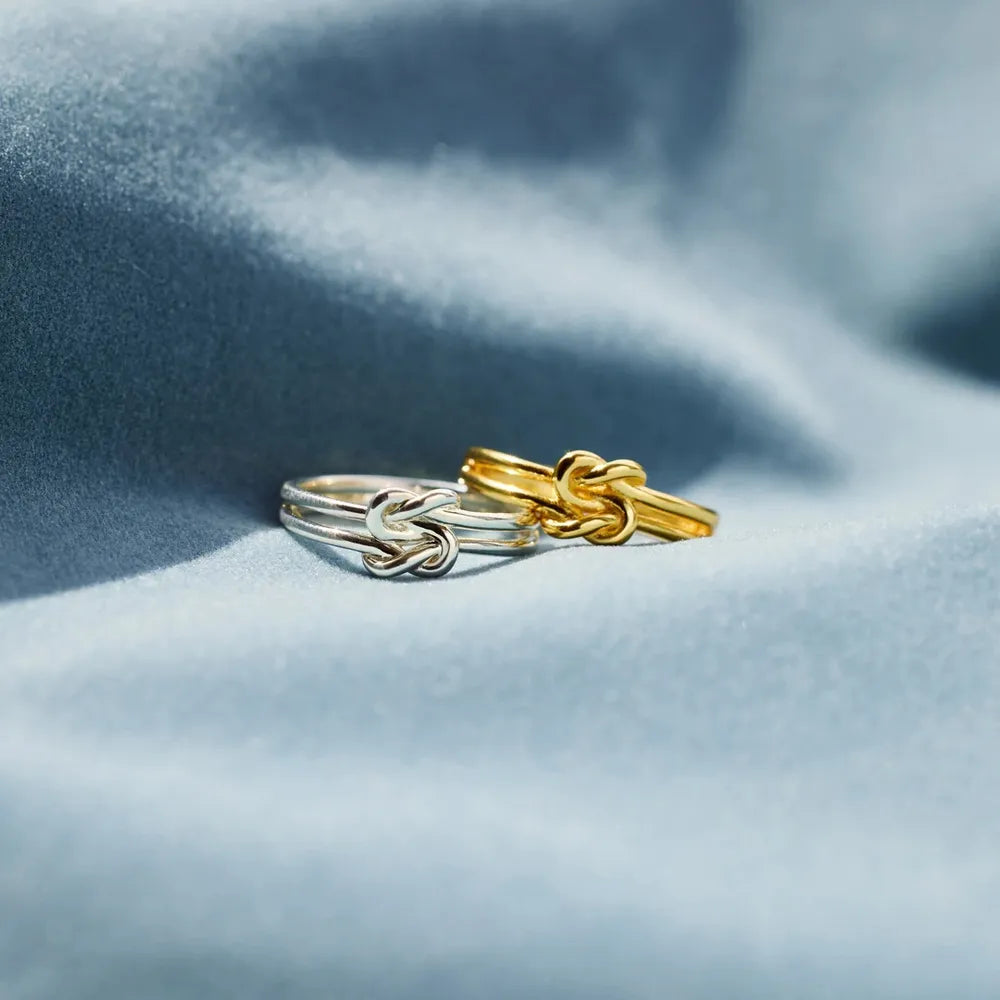 925 Sterling Silver Knotted Ring - Trendsi - Flyclothing LLC