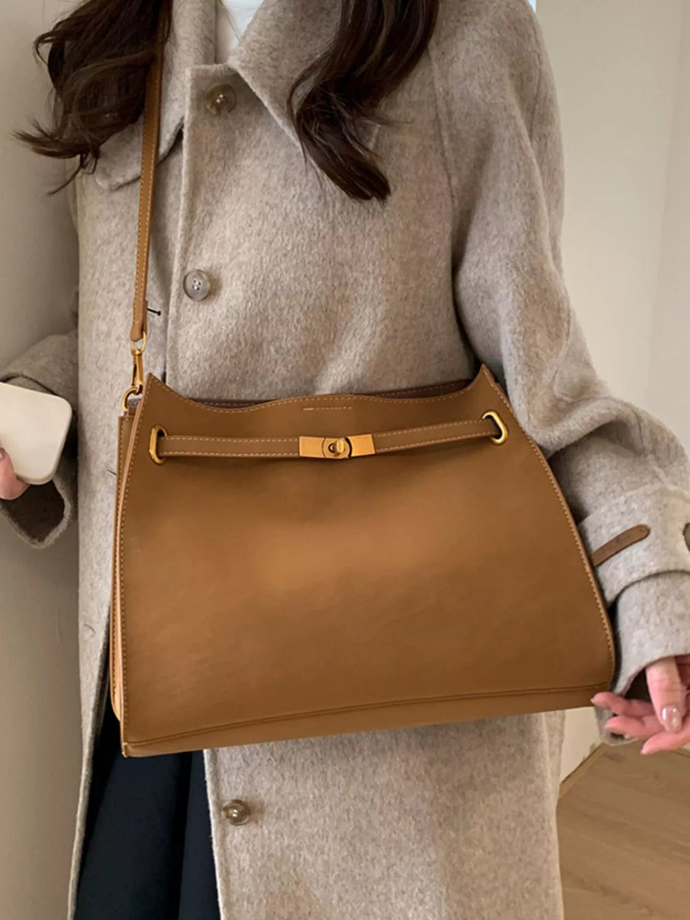 Solid Color Crossbody Bag - Trendsi - Flyclothing LLC