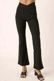 Mittoshop Surplice V Waist Flare Pants - Trendsi - Flyclothing LLC