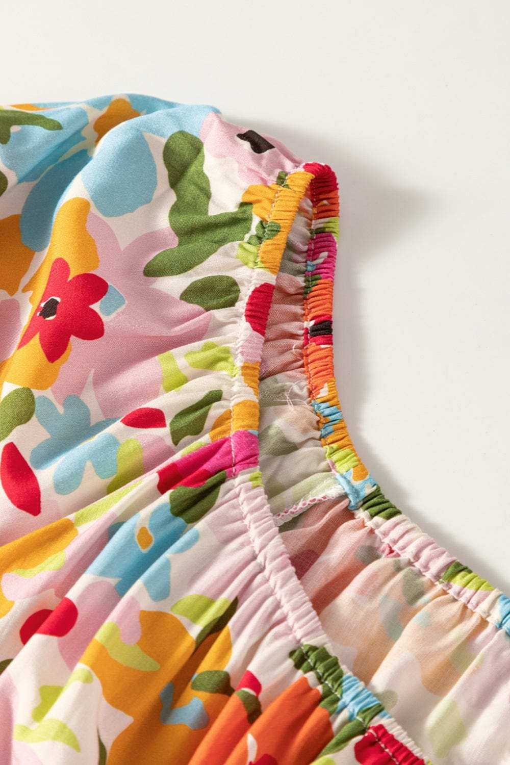 Printed Round Neck Half Sleeve Blouse - Trendsi - Flyclothing LLC