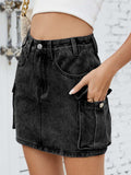 Cargo Denim Skirt - Trendsi - Flyclothing LLC