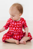 Hearts & Hugs 3/4 Sleeve Twirl Bodysuit - Mila & Rose ® - Flyclothing LLC