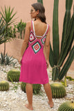 Geometric V-Neck Spaghetti Strap Cover Up Dress - Trendsi - Flyclothing LLC