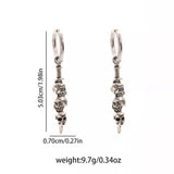 Halloween Skull Chain Drop Earrings - Trendsi - Flyclothing LLC
