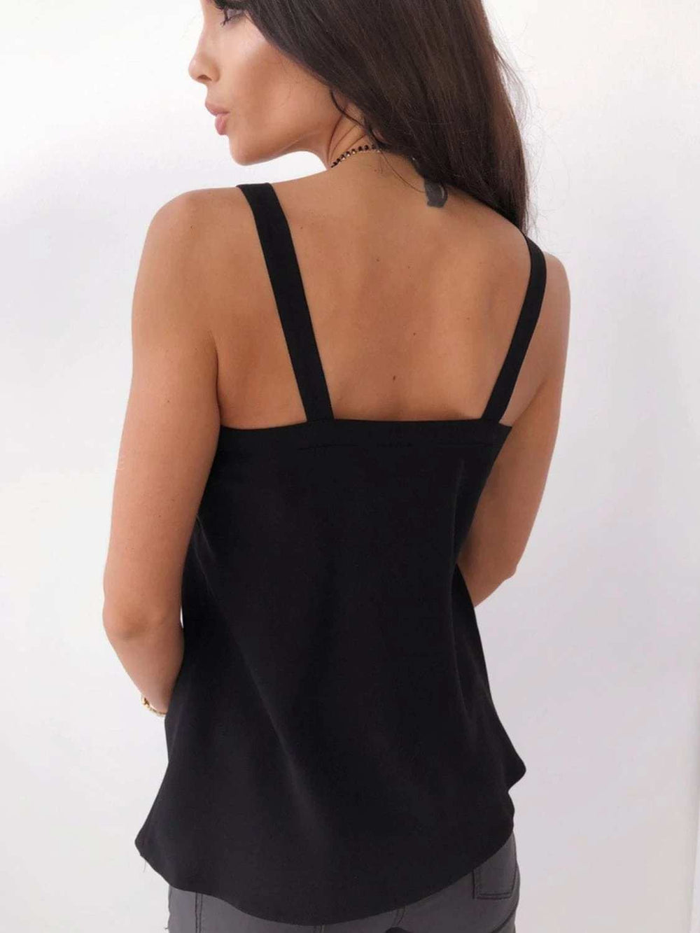 V-Neck Wide Strap Cami - Trendsi - Flyclothing LLC