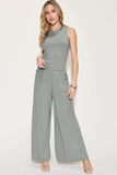 Basic Bae Full Size Ribbed Tank and Wide Leg Pants Set - Trendsi - Flyclothing LLC