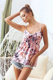 BiBi Floral Printed Jersey Knit with Tie Ribbon Front - Trendsi - Flyclothing LLC