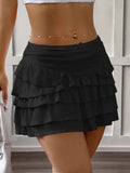 Ruffle Layered Mini Skirt - Trendsi - Flyclothing LLC
