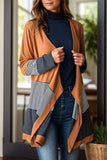 Striped Open Front Long Sleeve Cover Up - Trendsi - Flyclothing LLC