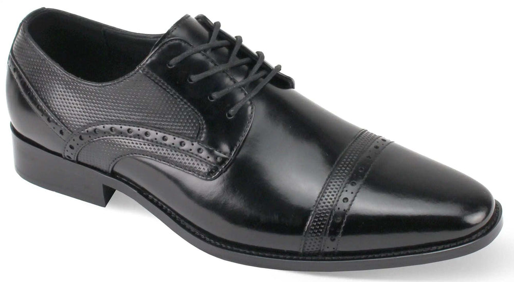 Giorgio Venturi Cap Toe Lace Shoe Black - Giorgio Venturi - Flyclothing LLC
