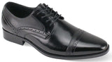 Giorgio Venturi Cap Toe Lace Shoe Black - Giorgio Venturi - Flyclothing LLC