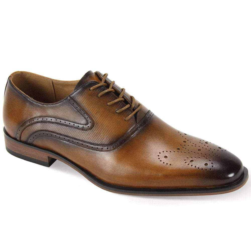 Giorgio Venturi Medallion Toe Oxford Shoe Tan - Giorgio Venturi - Flyclothing LLC