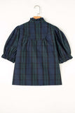 Puff Sleeve Frilled Trim Elegant Blouse - Trendsi - Flyclothing LLC