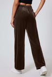 Drawstring Elastic Waist Straight Leg Pants - Trendsi - Flyclothing LLC