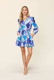 Double Take Full Size Floral Long Sleeve Romper with Pockets - Trendsi - Flyclothing LLC