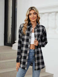 Plaid Button Up Long Sleeve Shirt - Trendsi - Flyclothing LLC