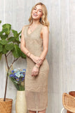ADORA Lurex Crochet Dress with Lining - Trendsi - Flyclothing LLC