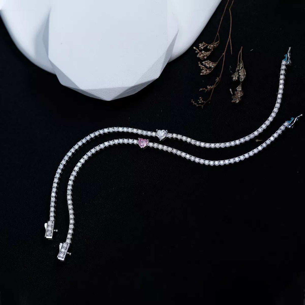 2.42 Carat Moissanite 925 Sterling Silver Bracelet - Trendsi - Flyclothing LLC