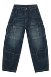 Men's Mid Rise Jeans with Cargo Pockets - Trendsi - Flyclothing LLC