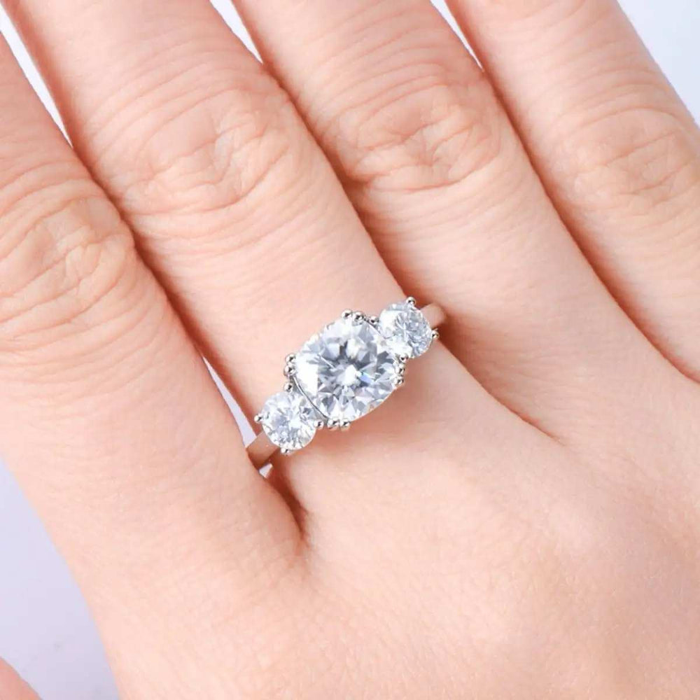 3.5 Carat Moissanite 925 Sterling Silver Ring - Trendsi - Flyclothing LLC