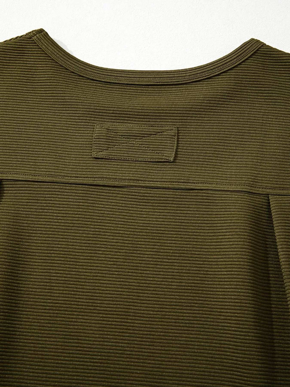 Ribbed Knit Oversized Sweatshirt - Trendsi - Flyclothing LLC