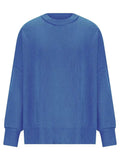 Round Neck Long Sleeve Sweater - Trendsi - Flyclothing LLC