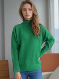 Turtleneck Raglan Sleeve Sweater - Trendsi - Flyclothing LLC