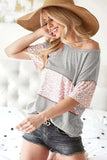 BiBi Triblend Knit with Leopard Block Out Stitching - Trendsi - Flyclothing LLC