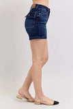 Judy Blue Full Size High Waist Back Flap Pocket Denim Shorts Plus Size - Trendsi - Flyclothing LLC