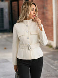 Belt Button-Up Outerwear - Trendsi - Flyclothing LLC