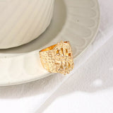 18K Gold-Plated Dollar Sign Ring - Trendsi - Flyclothing LLC