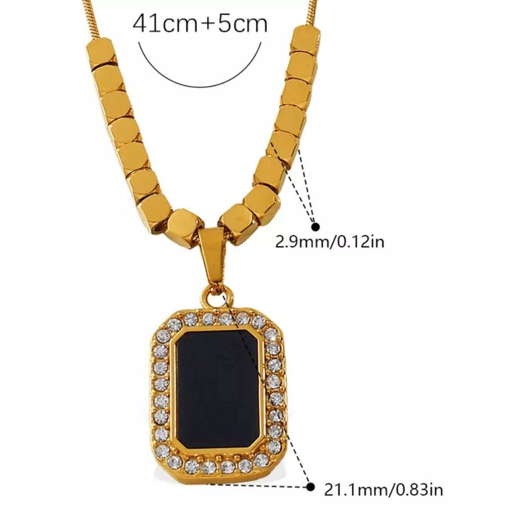 18K Gold-Plated Pendant Necklace - Trendsi - Flyclothing LLC