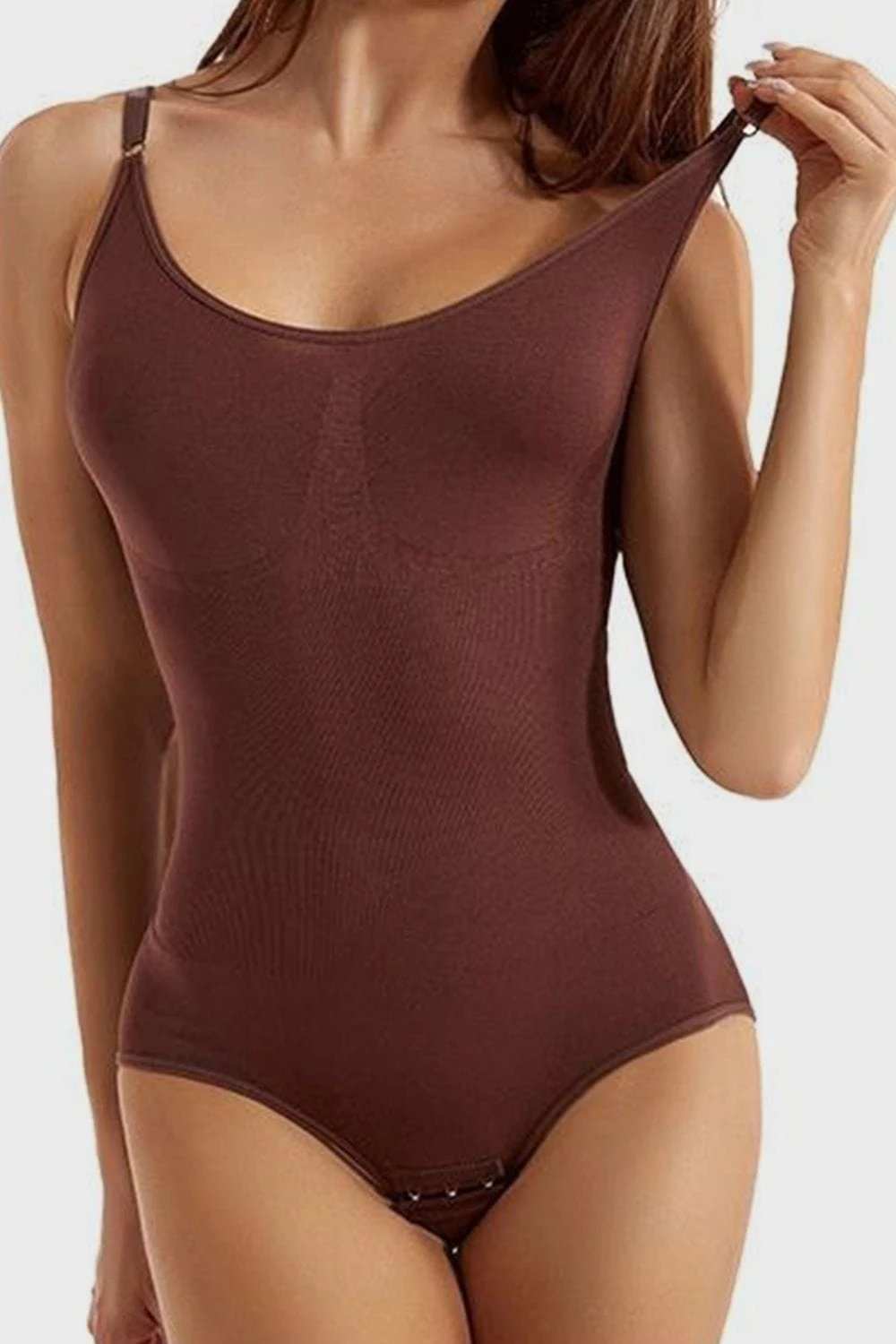 Basic Bae Full Size Scoop Neck Butt Lifting Bodysuit - Trendsi - Flyclothing LLC