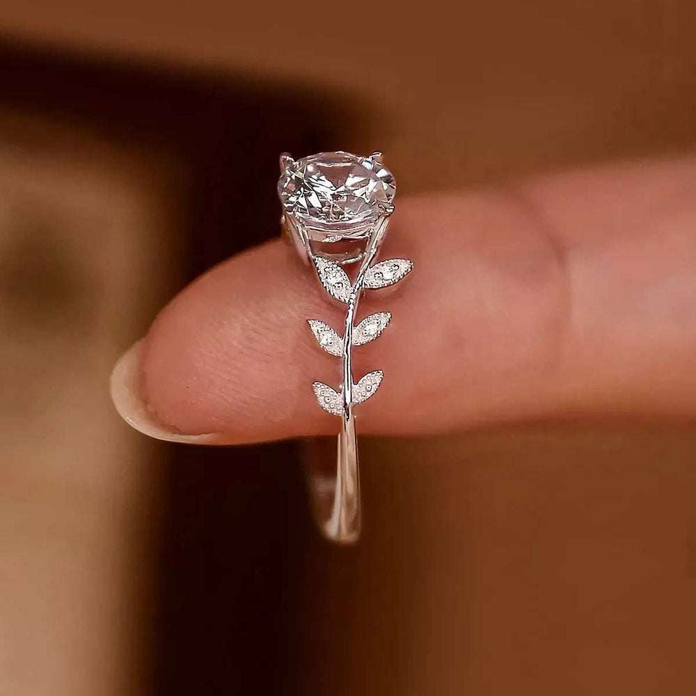 925 Sterling Silver Laurel Leaves Ring - Trendsi - Flyclothing LLC