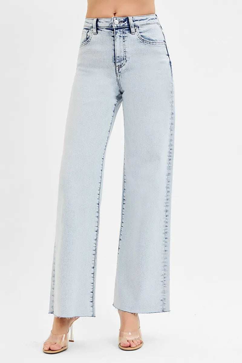 RISEN Full Size High Rise Wide Leg Jeans Plus Size - Trendsi - Flyclothing LLC