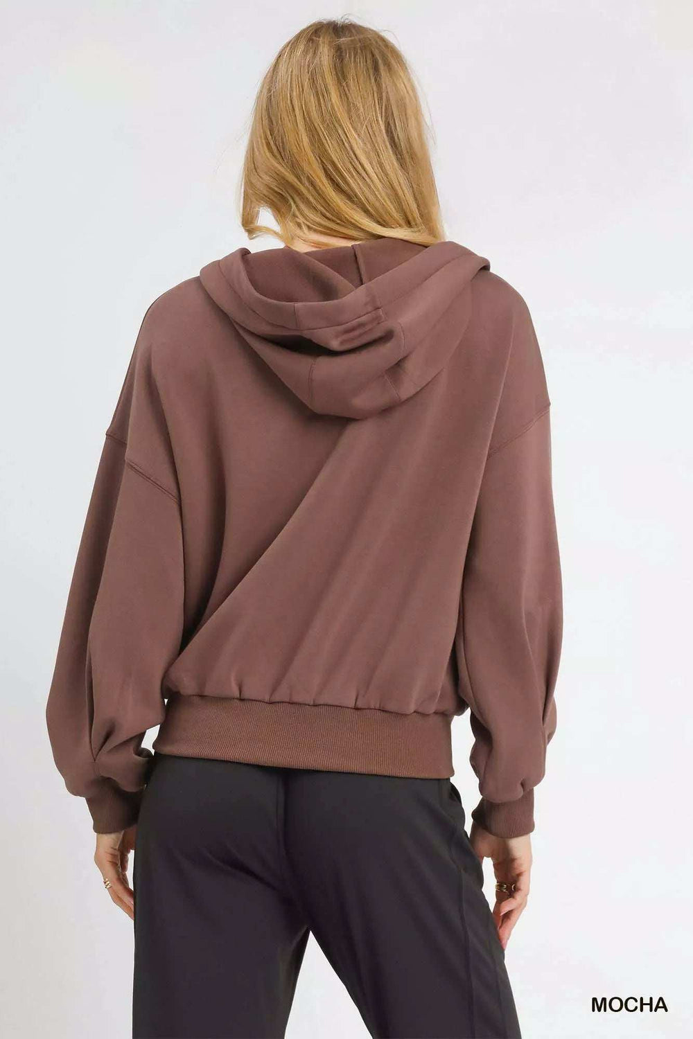 Umgee Zip-Up Fleece Hooded Jacket - Trendsi - Flyclothing LLC