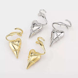 Heart-Shaped Twisted Wire Earrings - Trendsi - Flyclothing LLC