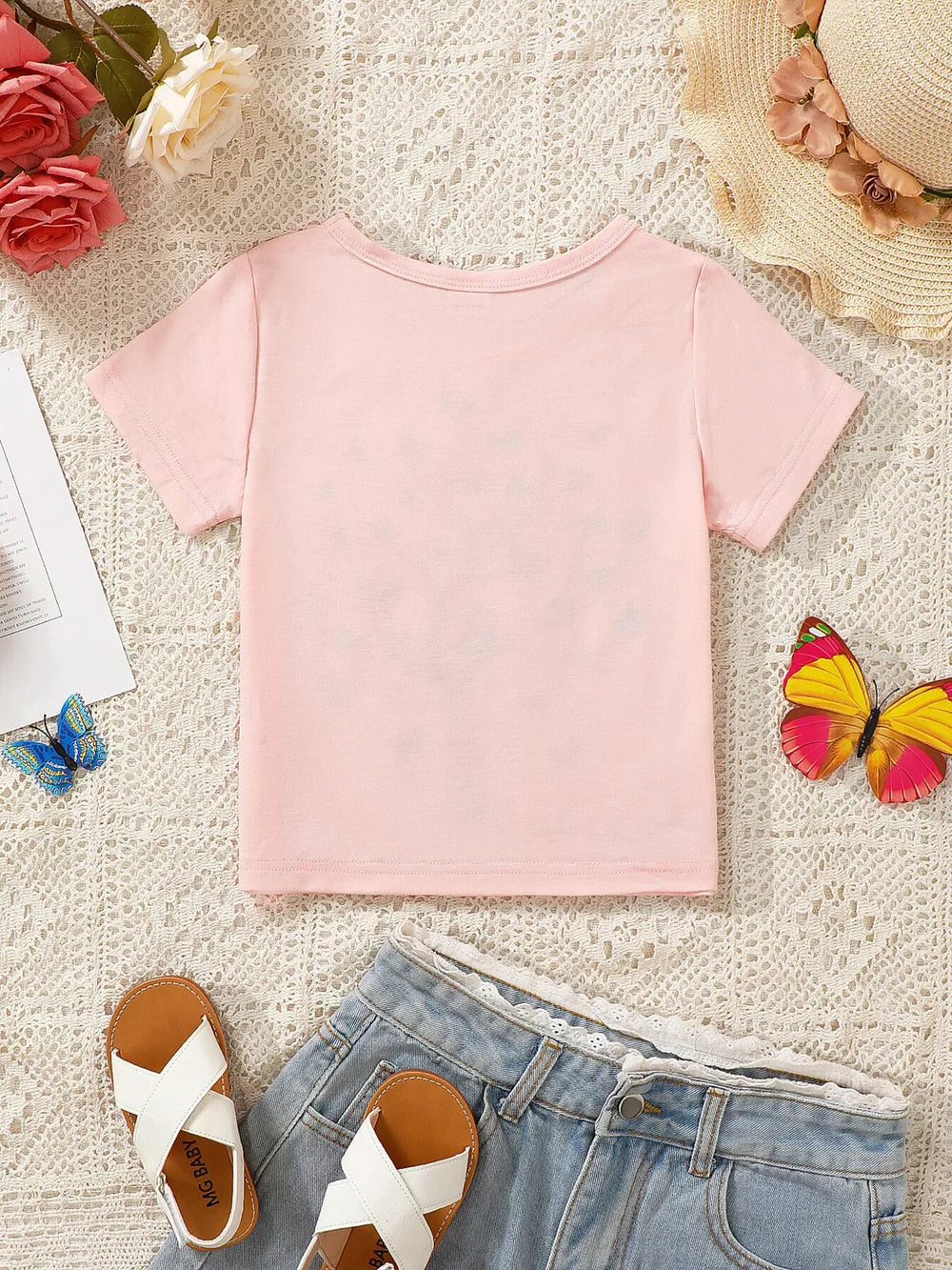 Children's Butterfly Tree Graphic Casual T-Shirt - Trendsi - Flyclothing LLC
