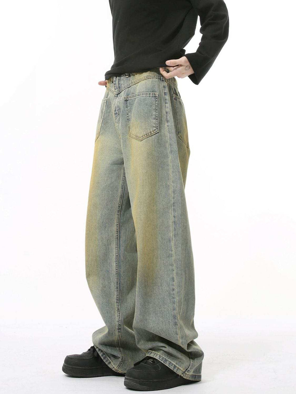 Men's Distressed Backward Jeans - Trendsi - Flyclothing LLC