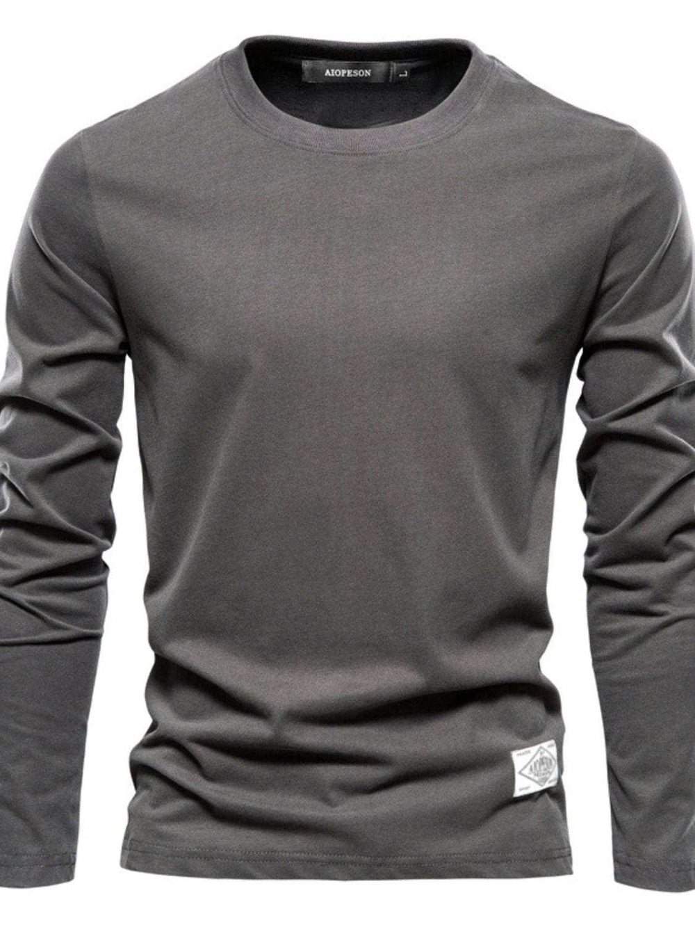 Men's Round Neck Long Sleeve T-Shirt - Trendsi - Flyclothing LLC