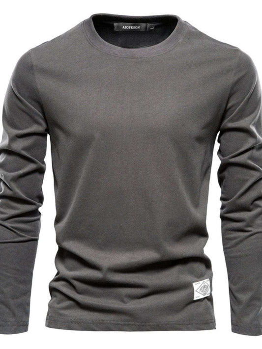 Men's Round Neck Long Sleeve T-Shirt - Trendsi - Flyclothing LLC