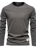 Men's Round Neck Long Sleeve T-Shirt - Trendsi - Flyclothing LLC