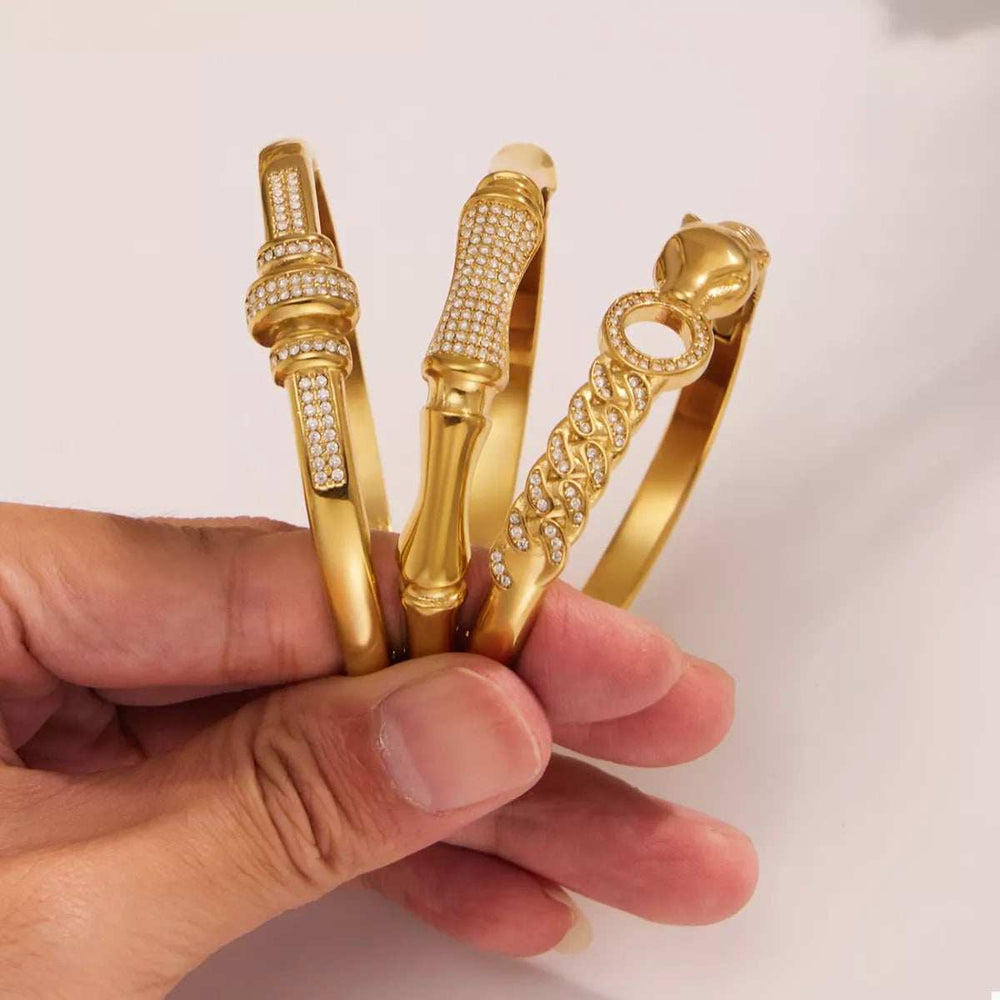 18K Gold-Plated Zircon Bracelet - Trendsi - Flyclothing LLC