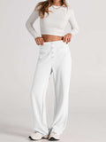 High Waist Wide Leg Pants - Trendsi - Flyclothing LLC