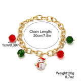 Christmas Santa Snowman Bracelet with Colorful Crystal - Trendsi - Flyclothing LLC