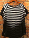 Men's Full Size Round Neck Short Sleeve Striped T-Shirt Plus Size - Trendsi - Flyclothing LLC