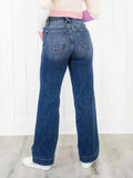 Washed Straight Leg Jeans - Trendsi - Flyclothing LLC