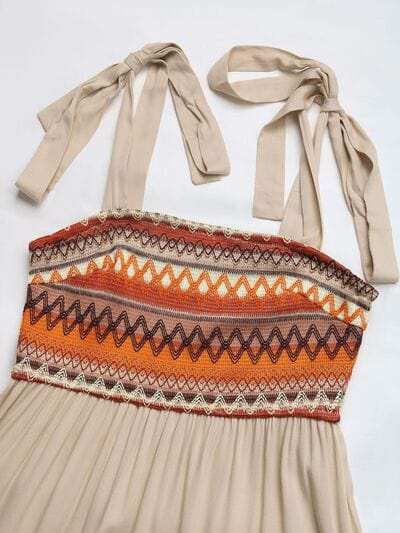 Perfee Tied Smocked Tiered Midi Cami Dress - Trendsi - Flyclothing LLC